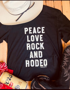 PEACE LOVE ROCK & RODEO