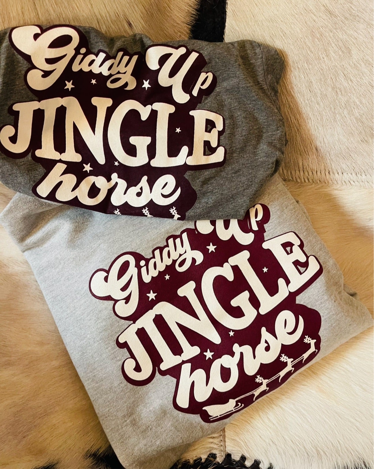 giddy Up JINGLE horse sweatshirt